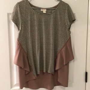 Anthropologie • Meadow Rue Sideswipe striped top